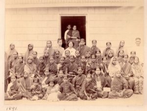 Indian Temperance leader Pandita Ramabai's school for widows, Poona, India