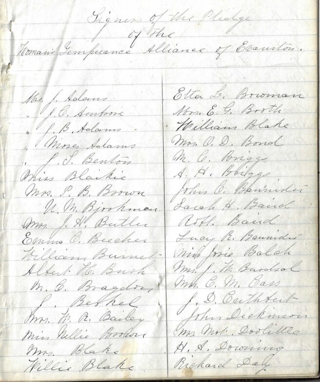 first page of signatures